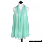 TrendsBlue Multi Use Solid Color Chiffon Kimono Scarf Wrap Vest Beach Cover Up Mint B01IF2IDWG